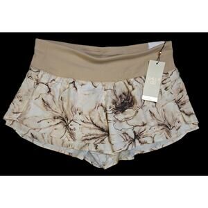 Calia Kick it Up Midrise Angle Slit Short Floral Gray Small NWT
